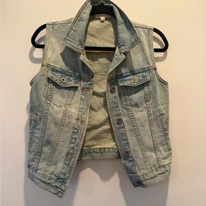 Anthropologie Light Blue Denim Vest